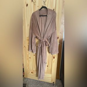 Skims Velour Wrap Robe size Small Pink/Brown